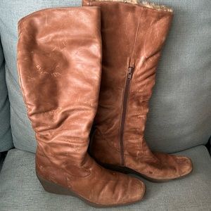 Style & Co Leather Wedge Boot
